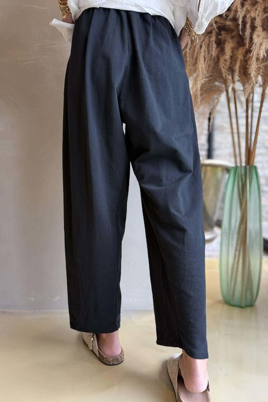 Lagen Seamed Tapered Barrel Pant Black /15=